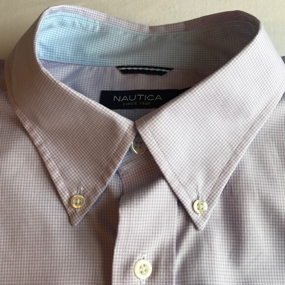 NWOT Mens Nautica gingham button down, Large - Picture 8 of 8